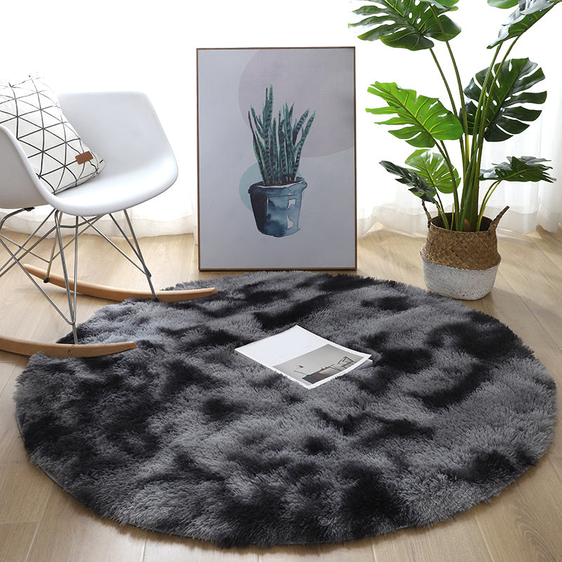 Casual Bedroom Rug Multi Colored Polyster Indoor Rug Non-Slip Backing Easy Care Washable Carpet Dark Gray Clearhalo 'Area Rug' 'Casual' 'Rugs' Rug' 2309721