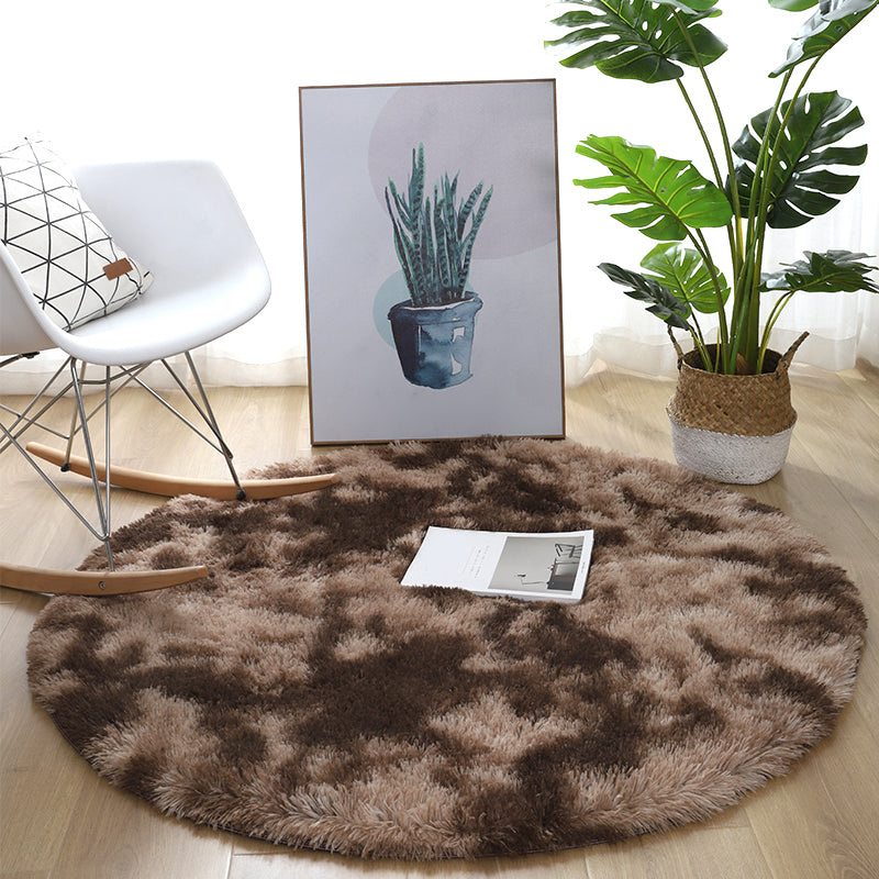 Casual Bedroom Rug Multi Colored Polyster Indoor Rug Non-Slip Backing Easy Care Washable Carpet Coffee Clearhalo 'Area Rug' 'Casual' 'Rugs' Rug' 2309723