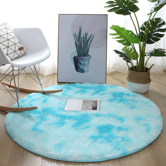 Casual Bedroom Rug Multi Colored Polyster Indoor Rug Non-Slip Backing Easy Care Washable Carpet Sky Blue Clearhalo 'Area Rug' 'Casual' 'Rugs' Rug' 2309725