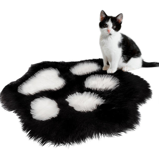 Paw Shape Printed Rug Multi Color Casual Indoor Rug Polypropylene Anti-Slip Backing Pet Friendly Carpet for Room Black 2'10" x 3'3" Clearhalo 'Area Rug' 'Casual' 'Rugs' Rug' 2309732