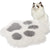 Paw Shape Printed Rug Multi Color Casual Indoor Rug Polypropylene Anti-Slip Backing Pet Friendly Carpet for Room Gray-White 2'10" x 3'3" Clearhalo 'Area Rug' 'Casual' 'Rugs' Rug' 2309736