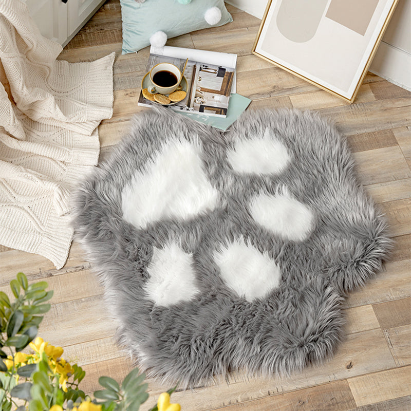 Paw Shape Printed Rug Multi Color Casual Indoor Rug Polypropylene Anti-Slip Backing Pet Friendly Carpet for Room Clearhalo 'Area Rug' 'Casual' 'Rugs' Rug' 2309737