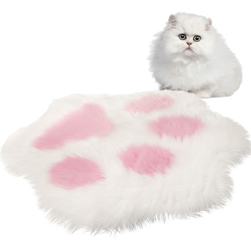 Paw Shape Printed Rug Multi Color Casual Indoor Rug Polypropylene Anti-Slip Backing Pet Friendly Carpet for Room Pink 2'10" x 3'3" Clearhalo 'Area Rug' 'Casual' 'Rugs' Rug' 2309743