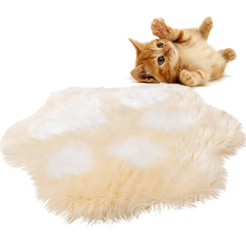 Paw Shape Printed Rug Multi Color Casual Indoor Rug Polypropylene Anti-Slip Backing Pet Friendly Carpet for Room White 2'10" x 3'3" Clearhalo 'Area Rug' 'Casual' 'Rugs' Rug' 2309744