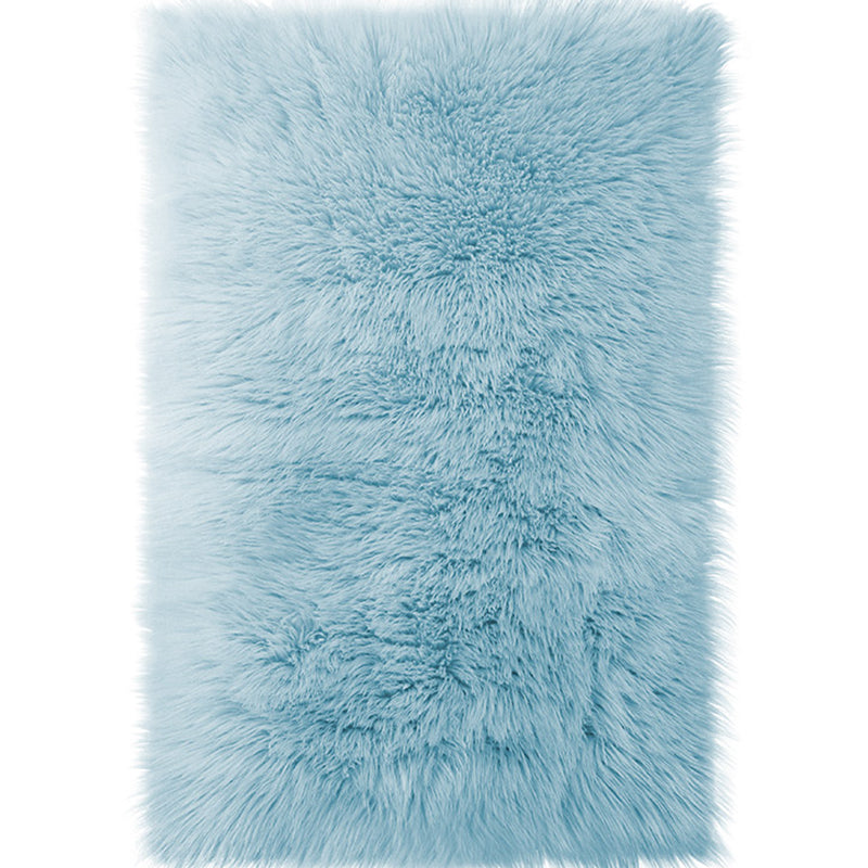 Irregular Shape Solid Rug Multi-Color Simple Indoor Rug Polyster Non-Slip Backing Washable Area Carpet for Room Light Blue Clearhalo 'Area Rug' 'Casual' 'Rugs' Rug' 2309759