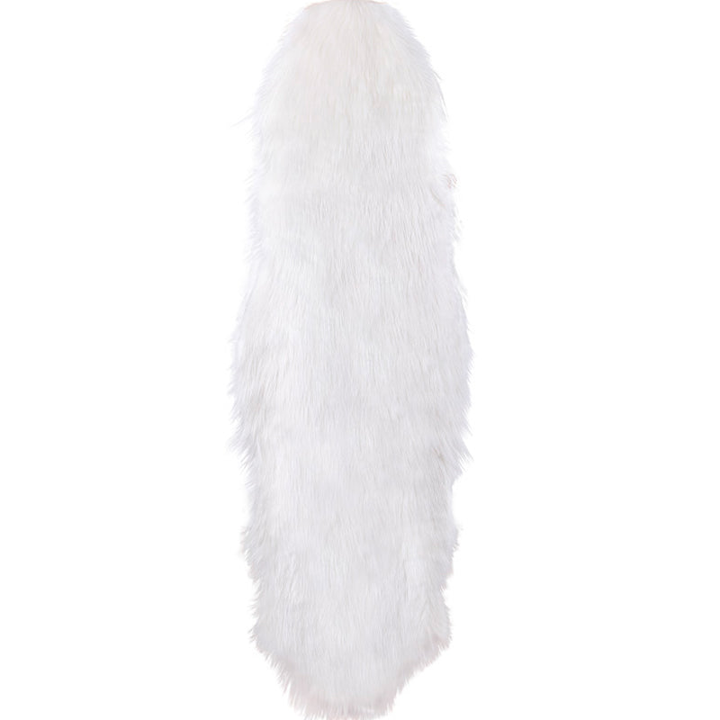 Irregular Shape Solid Rug Multi-Color Simple Indoor Rug Polyster Non-Slip Backing Washable Area Carpet for Room Cream 2' x 5'11" Clearhalo 'Area Rug' 'Casual' 'Rugs' Rug' 2309771