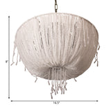 Contemporary Dome Hanging Chandelier Crystal 3 Bulbs Suspension Light in White for Dining Room Clearhalo 'Ceiling Lights' 'Chandeliers' Lighting' options 231020