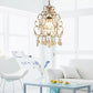 Gourd Pendant Lighting Nordic Crystal 1/3 Bulbs Brass Hanging Lamp for Living Room Clearhalo 'Ceiling Lights' 'Pendant Lights' 'Pendants' Lighting' 231036