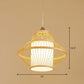 Cage Style Bamboo Pendant Ceiling Light Chinese 1 Bulb Beige Hanging Light for Tearoom Beige J Clearhalo 'Ceiling Lights' 'Pendant Lights' 'Pendants' Lighting' 2310494_02e3a8e2-7a2b-4746-8264-2f887f037004