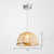 Wood Domed Ceiling Hang Light Modern 1 Head Bamboo Suspension Lamp with Cage Inner Wood 16" Clearhalo 'Ceiling Lights' 'Modern Pendants' 'Modern' 'Pendant Lights' 'Pendants' Lighting' 2310607