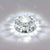 Minimalistic Floral Flush Light Fixture Clear Crystal Hallway LED Ceiling Lamp in Stainless Steel Clear White Clearhalo 'Ceiling Lights' 'Close To Ceiling Lights' 'Close to ceiling' 'Flush mount' Lighting' 2310747
