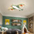 Kids Room Flush-Mount Light Creative Cartoon LED Ceiling Lighting with Airplane Acrylic Shade Green Clearhalo 'Ceiling Lights' 'Close To Ceiling Lights' 'Close to ceiling' 'Flush mount' Lighting' 2310912