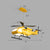Helicopter LED Suspension Light Fixture Kids Style Metal Bedroom Chandelier Lamp Yellow White Clearhalo 'Ceiling Lights' 'Chandeliers' Lighting' options 2311114_72de2fb1-d236-4e0e-90aa-85e7bf48d6e1