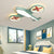 Aircraft Boys Bedroom Flush Mount Light Metal Childrens LED Ceiling Fixture with Acrylic Diffuser Green Clearhalo 'Ceiling Lights' 'Close To Ceiling Lights' 'Close to ceiling' 'Flush mount' Lighting' 2311142