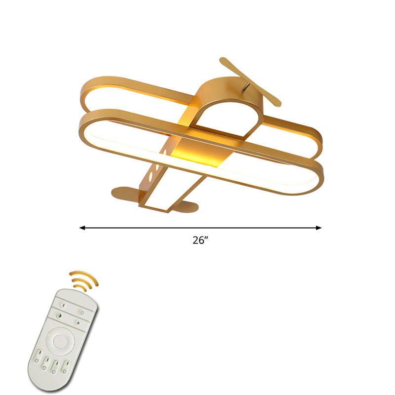 Biplane LED Ceiling Flush Light Cartoon Acrylic Boys Room Flush-Mount Light Fixture Clearhalo 'Ceiling Lights' 'Close To Ceiling Lights' 'Close to ceiling' 'Flush mount' Lighting' 2311168