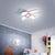 Airplane Acrylic Led Surface Mount Ceiling Light Cartoon Flush Mount Fixture for Kids Room - Pink - White - Clearhalo - 'Ceiling Lights' - 'Close To Ceiling Lights' - 'Close to ceiling' - 'Flush mount' - Lighting' - 2311206