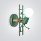 Ladder Stick Man Wall Lighting Decorative Metal 1-Head Bedside Wall Mounted Light Grey Clearhalo 'Wall Lamps & Sconces' 'Wall Lights' Lighting' 2311361