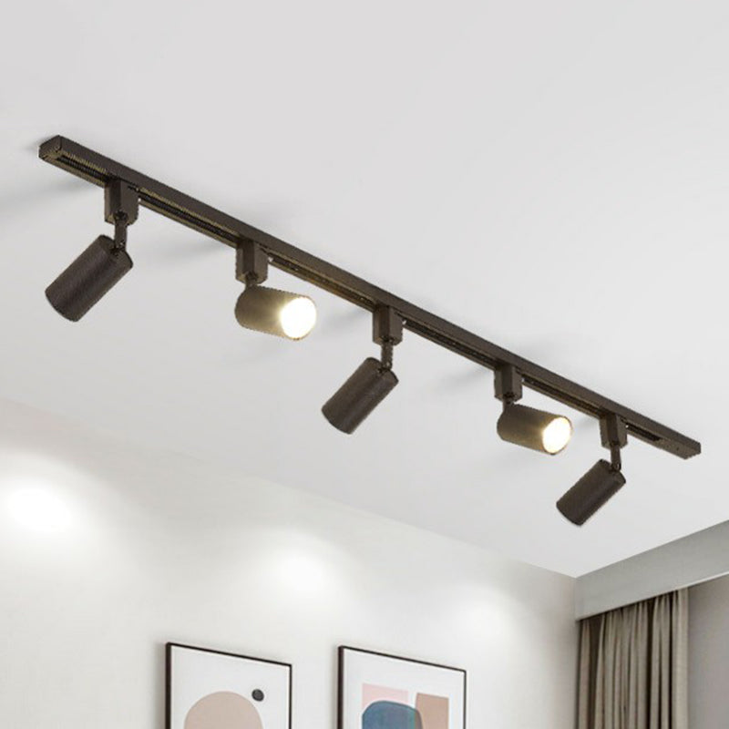 Nordic Style Tubular LED Track Lamp Metallic Living Room Spotlight Semi Flush Mount Lighting Clearhalo 'Ceiling Lights' 'Close To Ceiling Lights' 'Close to ceiling' 'Semi-flushmount' Lighting' 2311494