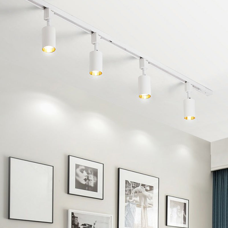 Nordic Style Tubular LED Track Lamp Metallic Living Room Spotlight Semi Flush Mount Lighting Clearhalo 'Ceiling Lights' 'Close To Ceiling Lights' 'Close to ceiling' 'Semi-flushmount' Lighting' 2311496