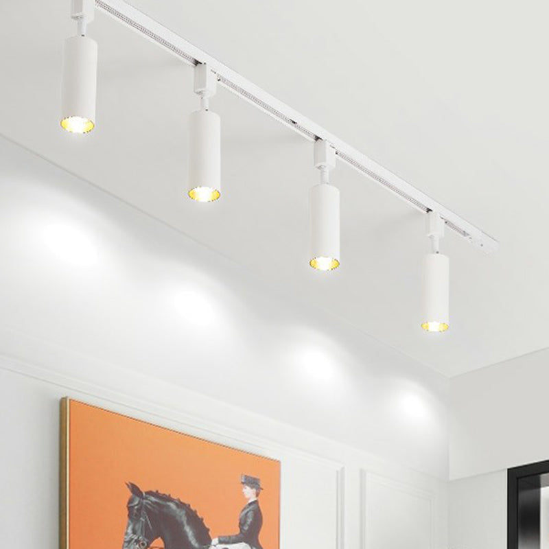Nordic Style Tubular LED Track Lamp Metallic Living Room Spotlight Semi Flush Mount Lighting Clearhalo 'Ceiling Lights' 'Close To Ceiling Lights' 'Close to ceiling' 'Semi-flushmount' Lighting' 2311499