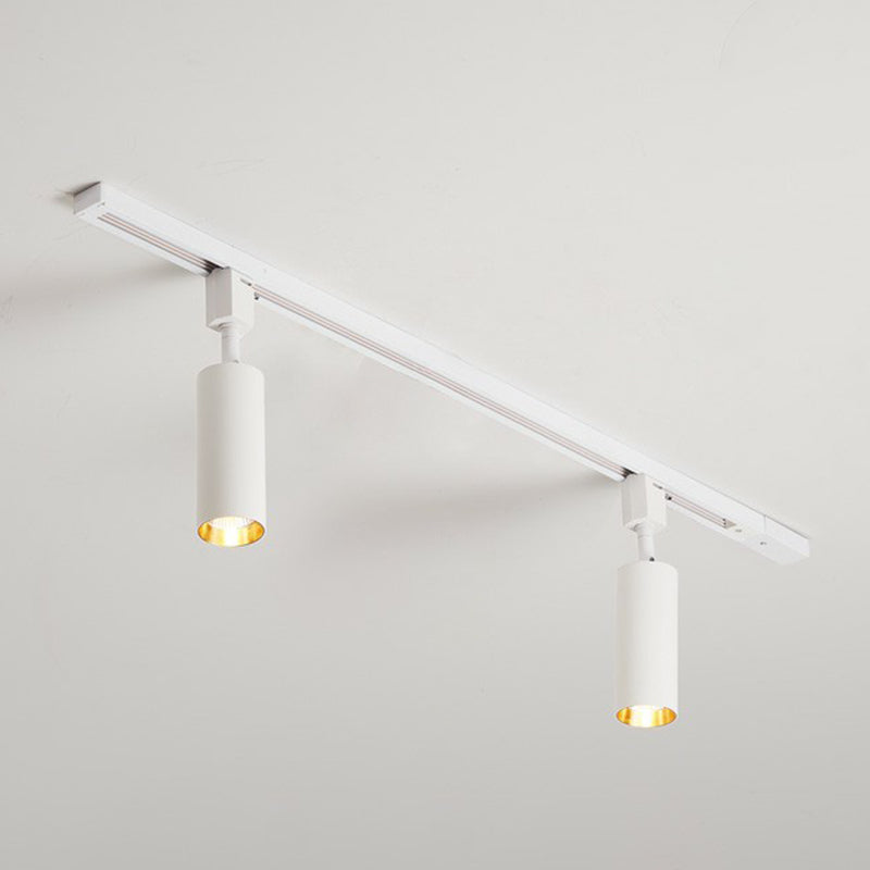 Nordic Style Tubular LED Track Lamp Metallic Living Room Spotlight Semi Flush Mount Lighting 2 White Large Clearhalo 'Ceiling Lights' 'Close To Ceiling Lights' 'Close to ceiling' 'Semi-flushmount' Lighting' 2311509