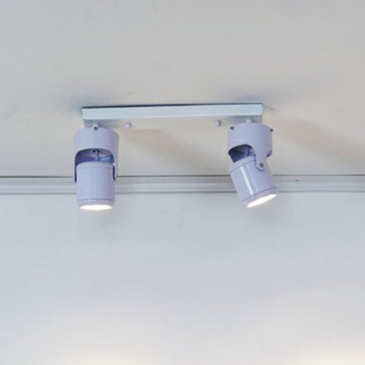 Corridor LED Tracklight Nordic Semi Flush Mount Spotlight with Cylinder Metal Shade Clearhalo 'Ceiling Lights' 'Close To Ceiling Lights' 'Close to ceiling' 'Semi-flushmount' Lighting' 2311551