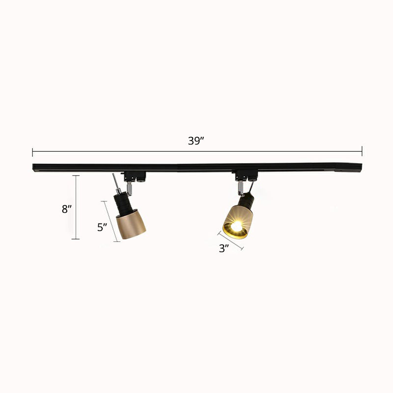 Grenade Spotlight Semi Flush Mount Minimalist Metal Living Room Track Lighting Fixture 2 Gold Clearhalo 'Ceiling Lights' 'Close To Ceiling Lights' 'Close to ceiling' 'Semi-flushmount' Lighting' 2311556