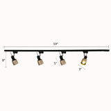 Grenade Spotlight Semi Flush Mount Minimalist Metal Living Room Track Lighting Fixture 4 Gold Clearhalo 'Ceiling Lights' 'Close To Ceiling Lights' 'Close to ceiling' 'Semi-flushmount' Lighting' 2311560