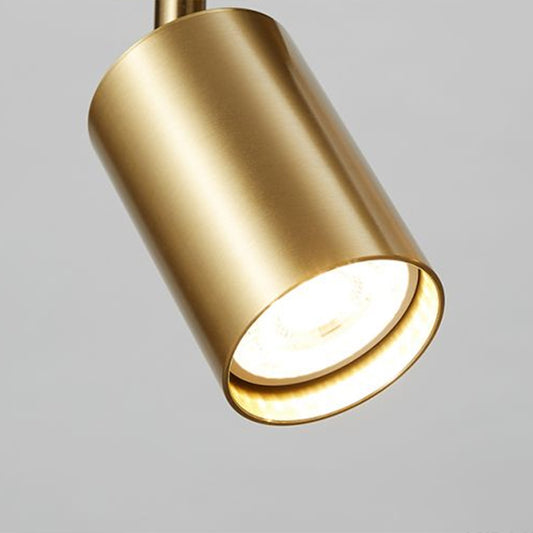 Minimalistic Spotlight Led Flush Ceiling Light Gold Tubular Track Light with Metal Shade Clearhalo 'Ceiling Lights' 'Close To Ceiling Lights' 'Close to ceiling' 'Semi-flushmount' Lighting' 2311571