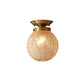 Carved Glass Spherical Flush Mount Farm Style 1 Head Foyer Ceiling Mounted Light in Brass Clearhalo 'Ceiling Lights' 'Close To Ceiling Lights' 'Close to ceiling' 'Semi-flushmount' Lighting' 2311588