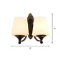 Frosted White Glass Cone Wall Light Vintage Living Room Sconce Lighting in Black Clearhalo 'Wall Lamps & Sconces' 'Wall Lights' Lighting' 2311624