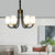 Swooping Arm Chandelier Traditional White Frosted Glass Hanging Light Fixture for Living Room 6 White Clearhalo 'Ceiling Lights' 'Chandeliers' Lighting' options 2311786_a554a168-2334-4738-8807-06a5d2f3cb9d