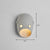 Decorative Funny Face Expression Wall Sconce Resin Bedroom LED Wall Mounted Light in Grey Grey Circle Clearhalo 'Wall Lamps & Sconces' 'Wall Lights' Lighting' 2311852