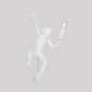 Resin Monkey Wall Mount Light Fixture Art Deco 1-Light White Wall Sconce for Foyer Clearhalo 'Wall Lamps & Sconces' 'Wall Lights' Lighting' 2311868