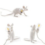 Mouse Shaped Mini Bedroom Table Light Resin 1 Head Novelty Kids Night Stand Lamp White Clearhalo 'Lamps' 'Table Lamps' Lighting' 2311878