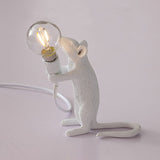 Kids Style Mouse Shaped Table Lamp Resin 1-Light Bedside Night Lighting for Decoration White Standing Clearhalo 'Lamps' 'Table Lamps' Lighting' 2311901