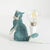 Kitten Night Table Light Decorative Resin 1 Bulb Childrens Bedroom Nightstand Lamp Green Prone Clearhalo 'Lamps' 'Table Lamps' Lighting' 2311916
