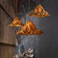 Lotus Leaf Shaped Resin Hanging Light Artistic Single-Bulb Pendant Lighting fro Restaurant Clearhalo 'Ceiling Lights' 'Pendant Lights' 'Pendants' Lighting' 2311955
