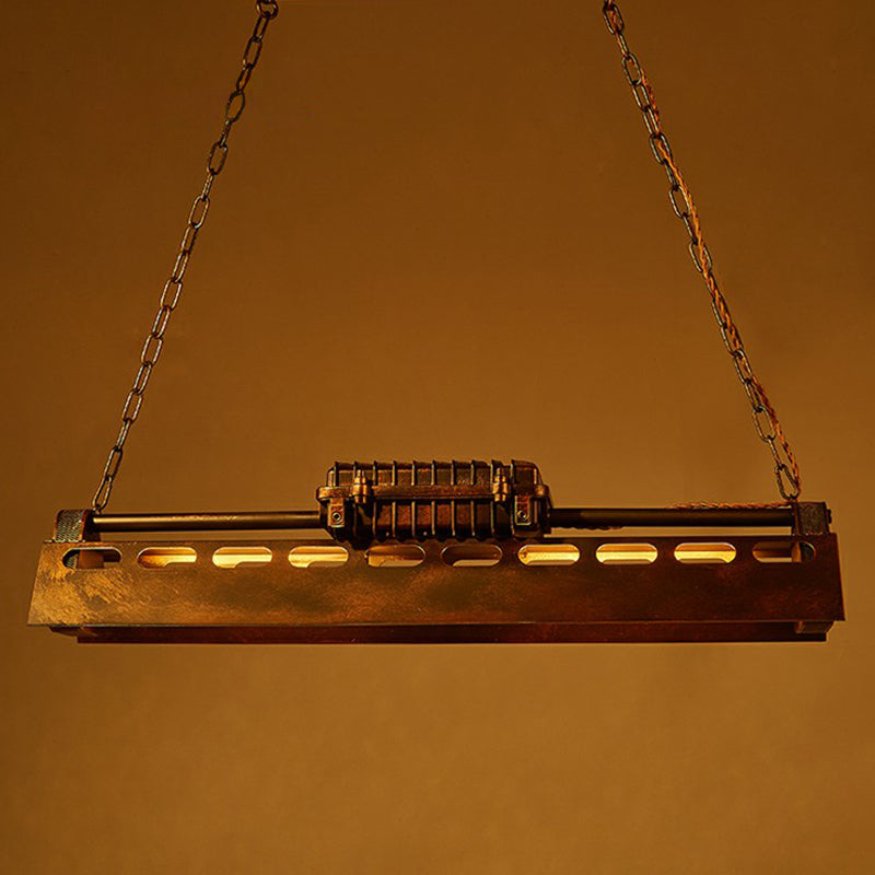 Decorative 4-Light Hanging Lamp Triangular Prism Island Light Fixture with Metal Shade for Restaurant Clearhalo 'Ceiling Lights' 'Island Lights' Lighting' 2311975