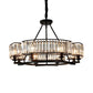 Modern Loop Shaped Chandelier Crystal Prism Pendant Lighting Fixture for Living Room Clearhalo 'Ceiling Lights' 'Chandeliers' Lighting' options 2312035