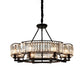 Modern Loop Shaped Chandelier Crystal Prism Pendant Lighting Fixture for Living Room 8 Dark Coffee Clearhalo 'Ceiling Lights' 'Chandeliers' Lighting' options 2312040_6624f3b2-0426-41ff-9d4b-2ed5cd63e99a