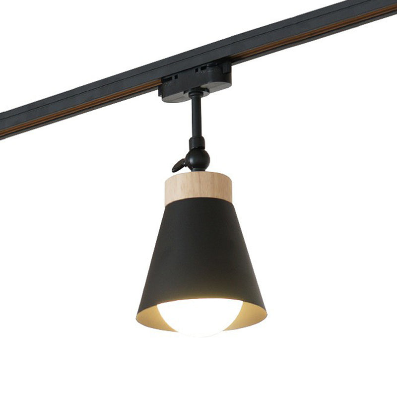 Living Room Semi Flush Mount Lamp Nordic Style Spotlight Track Light with Cone Metal Shade Clearhalo 'Ceiling Lights' 'Close To Ceiling Lights' 'Close to ceiling' 'Semi-flushmount' Lighting' 2312062
