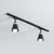 Living Room Semi Flush Mount Lamp Nordic Style Spotlight Track Light with Cone Metal Shade 2 Black Clearhalo 'Ceiling Lights' 'Close To Ceiling Lights' 'Close to ceiling' 'Semi-flushmount' Lighting' 2312066