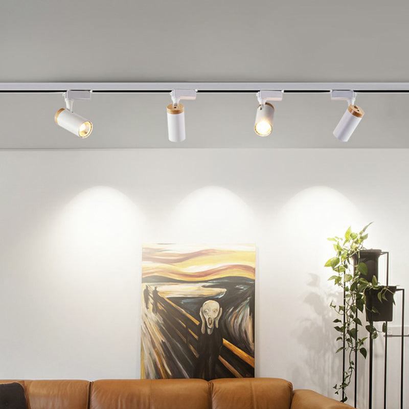 Tube Shaped LED Track Lamp Minimalist Metal Bedroom Semi-Flush Mount Ceiling Light Clearhalo 'Ceiling Lights' 'Close To Ceiling Lights' 'Close to ceiling' 'Semi-flushmount' Lighting' 2312074