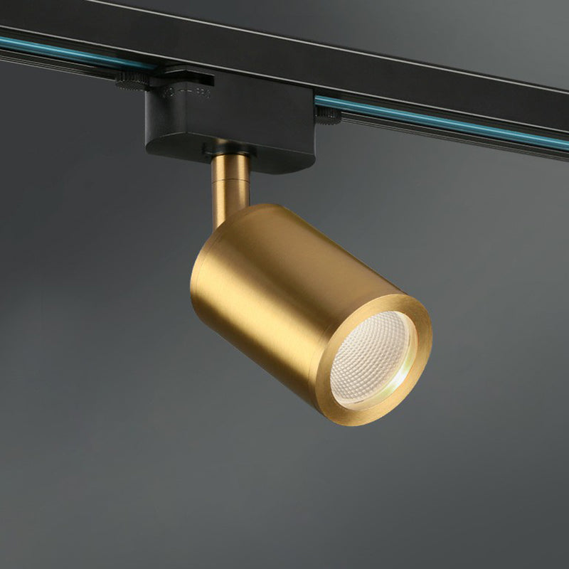 Tube LED Spotlight Track Lighting Postmodern Metal Black and Gold Semi-Flush Ceiling Light 1 Gold Natural Clearhalo 'Ceiling Lights' 'Close To Ceiling Lights' 'Close to ceiling' 'Semi-flushmount' Lighting' 2312114