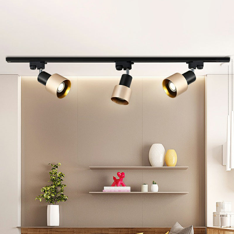 Grenade Shaped Metal Track Light Fixture Modern Style Semi Mount Lighting for Living Room Clearhalo 'Ceiling Lights' 'Close To Ceiling Lights' 'Close to ceiling' 'Semi-flushmount' Lighting' 2312120