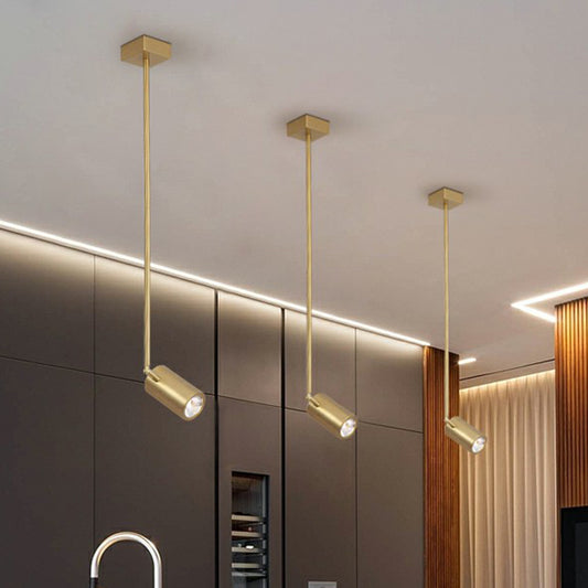 Tube Shade Dining Room Spotlight Metal Minimalist Adjustable LED Hanging Island Light Clearhalo 'Ceiling Lights' 'Island Lights' Lighting' 2312188