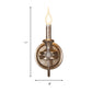 Candelabra/Cone Restaurant Sconce Light Antique Metal Single Light Rust Wall Mounted Lamp with Shade/Shadeless Clearhalo 'Wall Lamps & Sconces' 'Wall Lights' Lighting' 231686