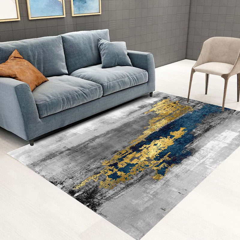 Modern Home Decorative Rug Multicolor Print Carpet Synthetics Stain Resistant Machine Washable Non-Slip Backing Rug Grey Clearhalo 'Area Rug' 'Modern' 'Rugs' Rug' 2316934