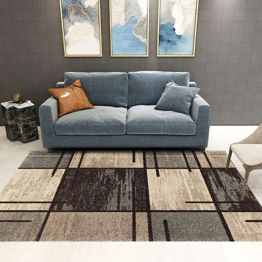 Modern Home Decorative Rug Multicolor Print Carpet Synthetics Stain Resistant Machine Washable Non-Slip Backing Rug Brown Clearhalo 'Area Rug' 'Modern' 'Rugs' Rug' 2316940